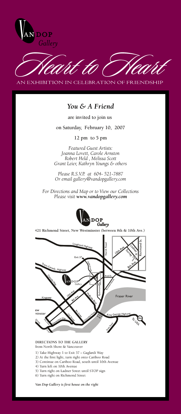 Heart to Heart Exhibition | Van Dop Gallery | February 10, 2007